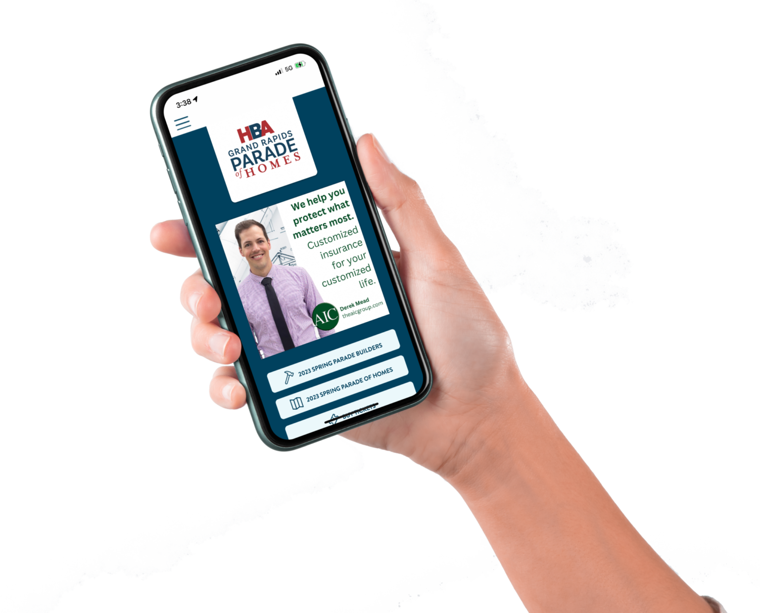 WeBuild West Michigan App on Mobile Phone